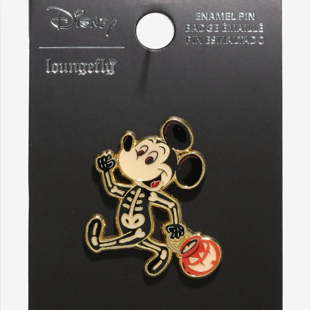 Loungefly Disney Skelly Mickey Mouse Enamel Pin